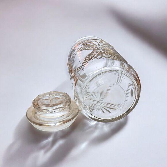 Jar Vintage Anchor Hocking Embossed Canister w/ Lid Jelly Spices Coffee Storage - Picture 6 of 7